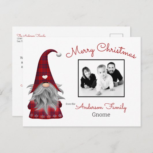 キュート素朴クパーソナライズされたリスマス格言小妖精や小人 シーズンポストカード (正面/裏面)