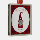 キュート素朴クパーソナライズされたリスマス格言小妖精や小人 メタルオーナメント (右)