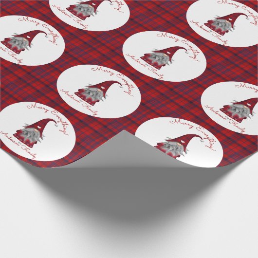 キュート素朴クパーソナライズされたリスマス格言小妖精や小人 ラッピングペーパー (角)