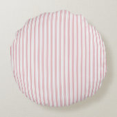 キュート素朴フラワーイースターバニーピンクストライプ色 ラウンドクッション (裏面)