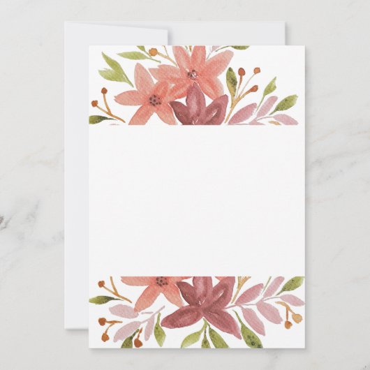 キュート素朴フローラテラコッタ赤面 カード (裏面)