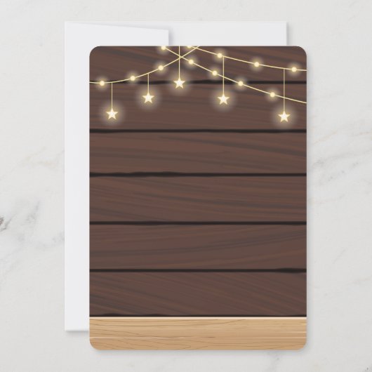 キュート素朴ホワイトバニーベビーシャワー招待状 招待状 (裏面)