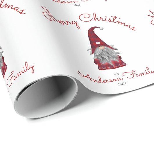 キュート素朴メパーソナライズされたリークリスマス格言 ラッピングペーパー (ロールコーナー)