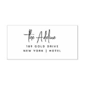 キュート素朴ローレルリーフ円形差出人住所 ラバースタンプ (インプリント)