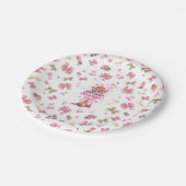 キュート素朴女性のカーボーイウエスタンコケットパーティー ペーパープレート (アングル)