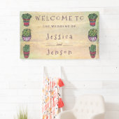 キュート結婚サボテン 横断幕 (インサイチュ)