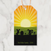 キュート絵画イースターバニー卵 ギフトタグ (裏面)