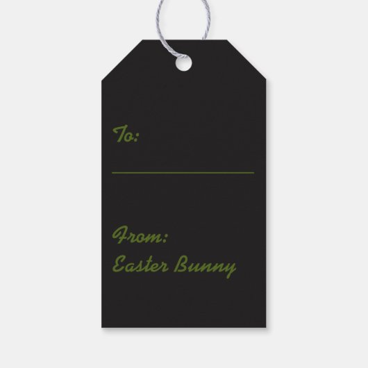 キュート絵画イースターバニー卵 ギフトタグ (裏面)