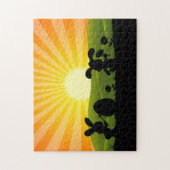 キュート絵画イースターバニー卵 ジグソーパズル (縦)