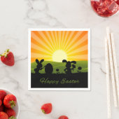 キュート絵画イースターバニー卵 スタンダードカクテルナプキン (インサイチュ)