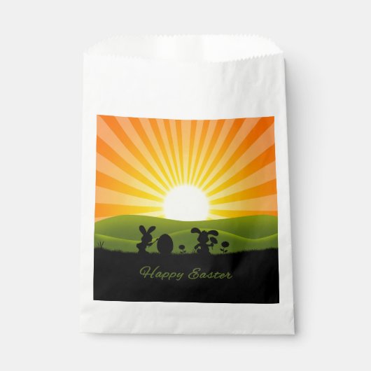 キュート絵画イースターバニー卵 フェイバーバッグ (正面)