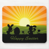 キュート絵画イースターバニー卵 マウスパッド (正面)