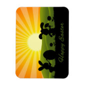 キュート絵画イースターバニー卵 マグネット (縦)