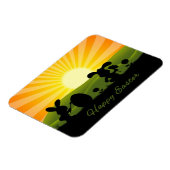 キュート絵画イースターバニー卵 マグネット (左側)