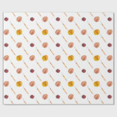 キュート編み糸パターン ラッピングペーパー (フラット)