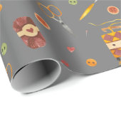 キュート編み糸パターン ラッピングペーパー (ロールコーナー)