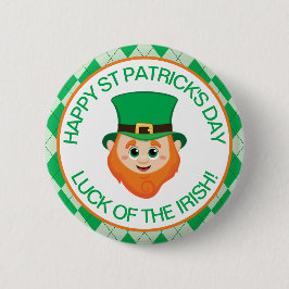 キュート聖パトリックの日ラッキーアイリッシュレプレシャン 缶バッジ
