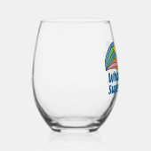 キュート職業セラピストスーパーヒーロー ステムなしワイングラス (右)