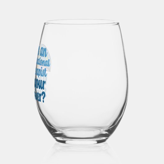 キュート職業セラピストスーパーヒーロー ステムなしワイングラス (左)