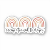 キュート職業セラピーOTレインボー シール (正面)
