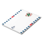 キュート航海のアリゲーターベビーシャワーテーマ ノートパッド (回転)