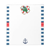 キュート航海のアリゲーターベビーシャワーテーマ ノートパッド (正面)