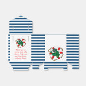 キュート航海のアリゲーターベビーシャワーテーマ フェイバーボックス (折り畳みなし)