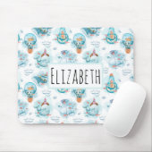キュート航海のクジラ水彩模様マウスパッド マウスパッド (マウス)