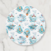 キュート航海のクジラ水彩模様誕生日 フェイバータグ (裏面)