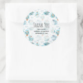 キュート航海のクジラ水彩模様誕生日 ラウンドシール (バッグ)