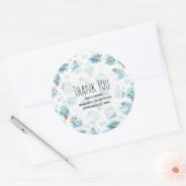 キュート航海のクジラ水彩模様誕生日 ラウンドシール (封筒)