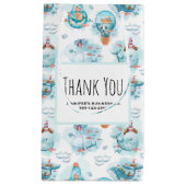 キュート航海のクジラ水彩絵画事業 スモールペーパーバッグ (正面)