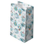 キュート航海のクジラ水彩絵画事業 スモールペーパーバッグ (裏面アングル)