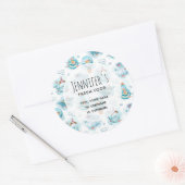 キュート航海のクジラ水彩絵画事業 ラウンドシール (封筒)