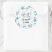 キュート航海のクジラ水彩絵画事業 ラウンドシール (バッグ)