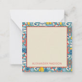 キュート航海のシーライフモノグラム ノートカード (裏面)