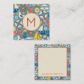 キュート航海のシーライフモノグラム ノートカード (正面/裏面)