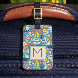 キュート航海のシーライフモノグラム ラゲッジタグ