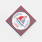 キュート航海の帆船テーマ スタンダードランチョンナプキン (角)