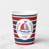 キュート航海の帆船テーマ 紙コップ (裏面)