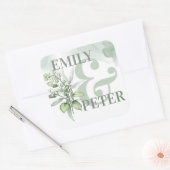 キュート葉ユエレガントカリ結婚ー スクエアシール (封筒)