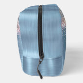 キュート虹彩色アイスブルーグリッターモノグラム ドップキット (右)