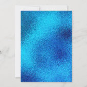 キュート虹彩色ユニコーンピンクフェイクグリッターモノグラム 招待状 (裏面)