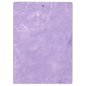 キュート虹彩薄紫紫フェイクグリッターモノグラム クリップボード (裏面)