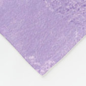 キュート虹彩薄紫紫フェイクグリッターモノグラム フリースブランケット (角)