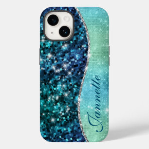 キュート虹色ターコイズマーメイドフェイクグリッター Case-Mate iPhone 14ケース
