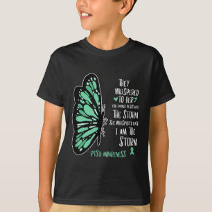 キュート蝶Ptsdうつ病の予防米軍 Tシャツ