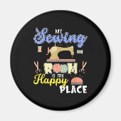 キュート裁縫ギフトキルターズクラフティングキルティング マグネット (正面)