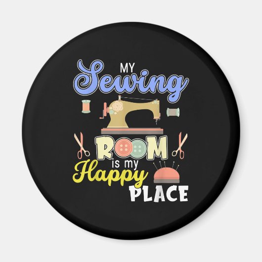 キュート裁縫ギフトキルターズクラフティングキルティング マグネット (正面)