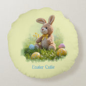 キュート詰まったイースターバニー ラウンドクッション (裏面)